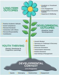 Thriving Model diagram represented by a flower.