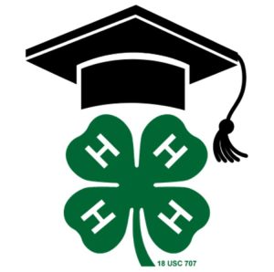 graduation cap and 4-H logo