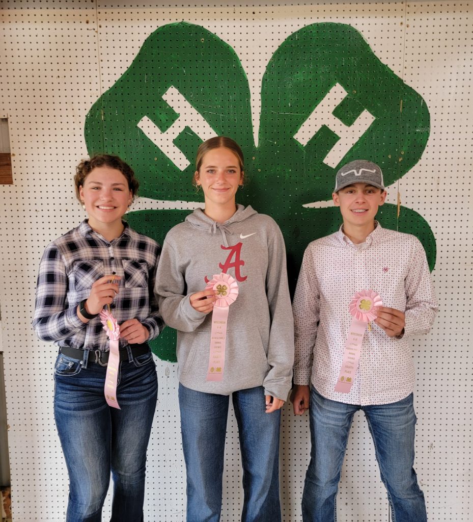 Rock County 4H Livestock Judging Team Results from Area Animal