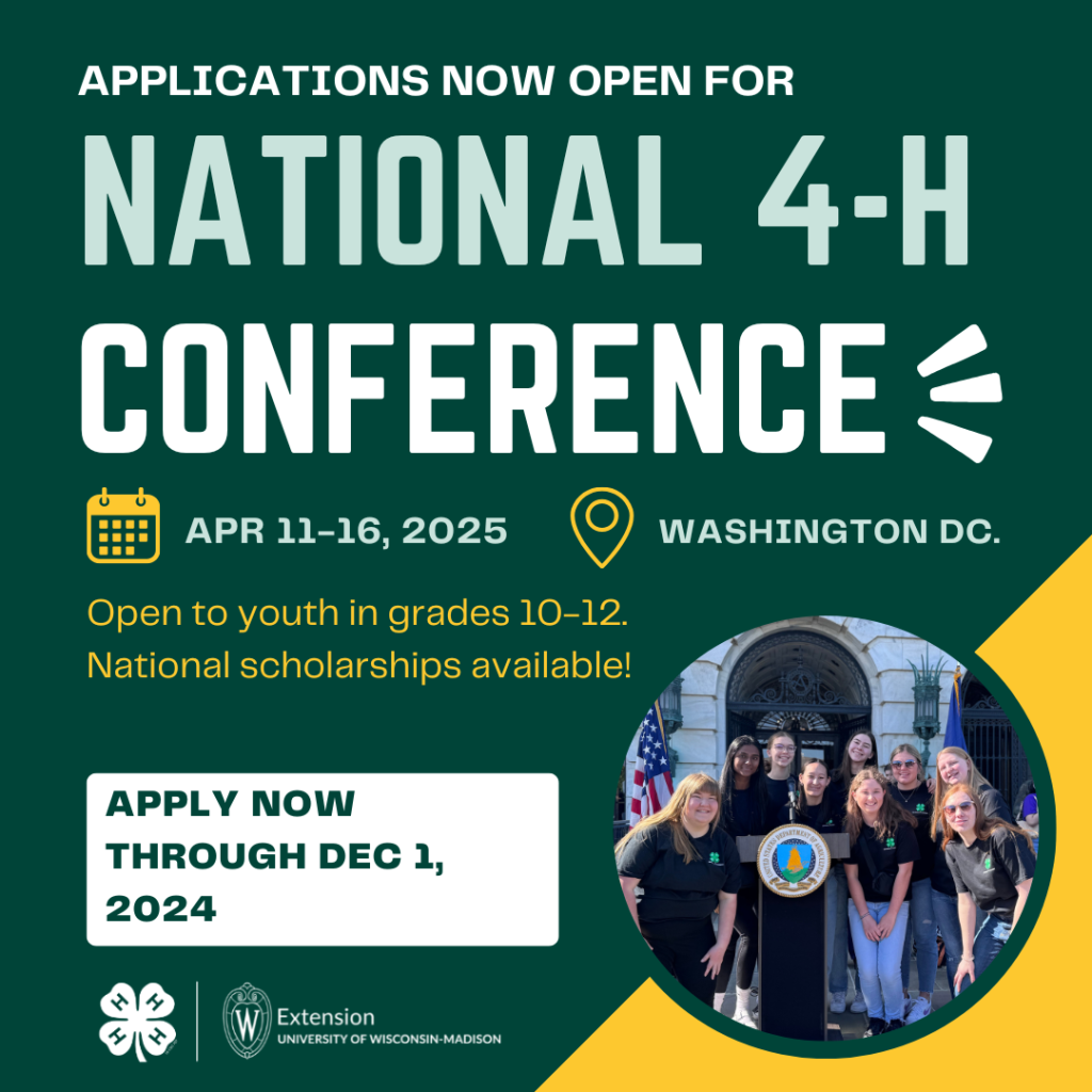 promotional graphic about the national 4-H conference