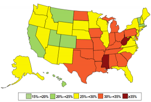 2013-state-obesity-prevalence-map