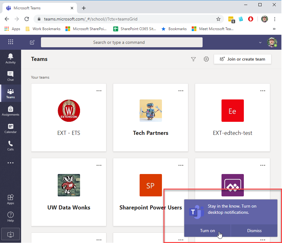 Microsoft Teams Grid View