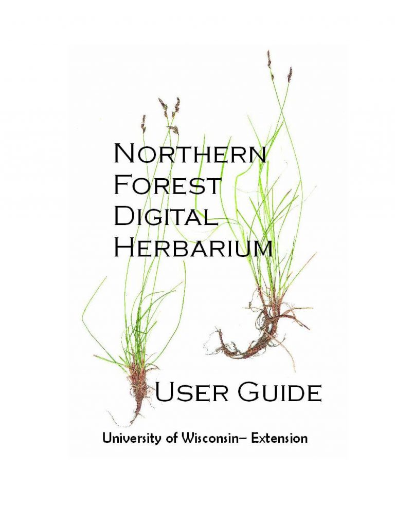 Herbarium User Guide Northern Forest Digital Herbarium