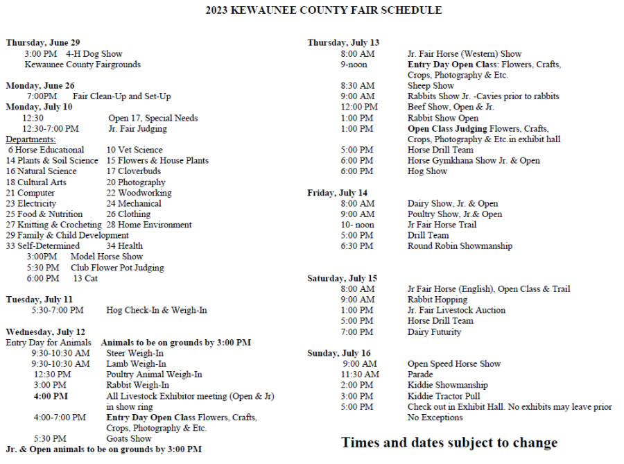 Kewaunee County Fair Kewaunee County 4H