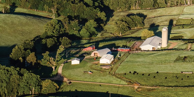 aerial view of a Wisconsin Farm