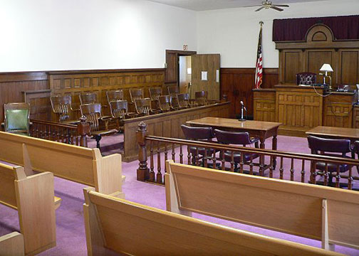 empty courtroom