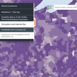 Screenshot of National Center for Education Statistics, ACS-ED Map