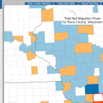 Screenshot of the U.S. Census Bureau, Census Flow Mapper