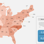 Screenshot of Data Interactives map of LGBT population.