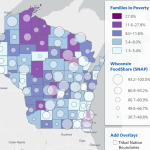 Screenshot of a map from the Wisconsin Risk and Reach Project.