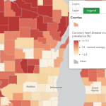 An example map from CDC PLACES
