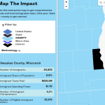 Screenshot from the Map the Impact [of immigration] tool