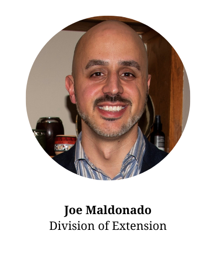 Headshot of Joe Maldonado-member of the planning committee and part of the division of extension. 
