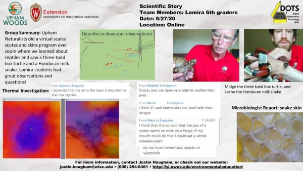 student questions and observations accompanied with thermal and microscopic images and pictures of the naturalists 